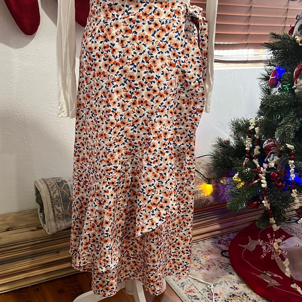 Love Olive co. Mock Wrap Tie Skirt XS